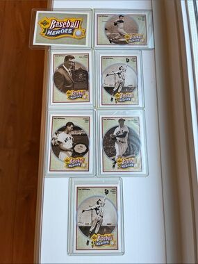 1991 Upper Deck Ted William Baseball Heroes. 7 Card Set.